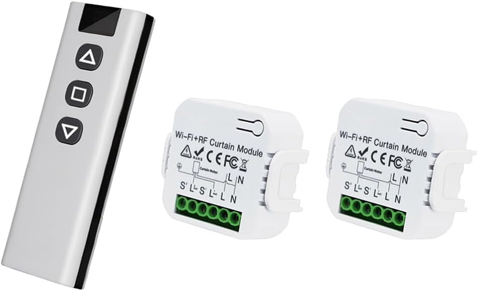 Moduł sterujący roletami Tuya Smart Curtain Switch WiFi 433 MHz z pilotem do rolet elektrycznych