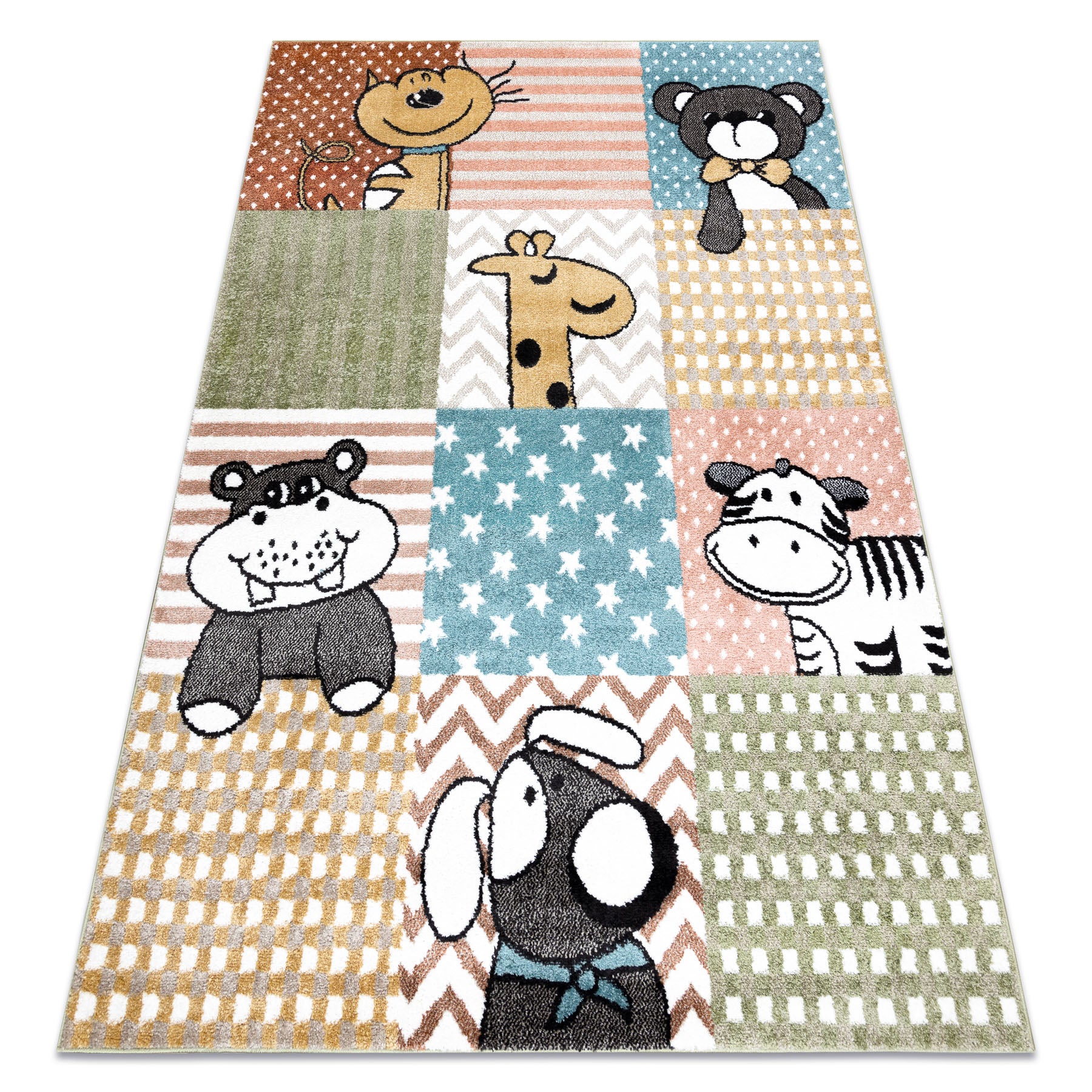 Dywan FUN Pets dla dzieci, zwierzęta multi kolorowy 240x330 cm