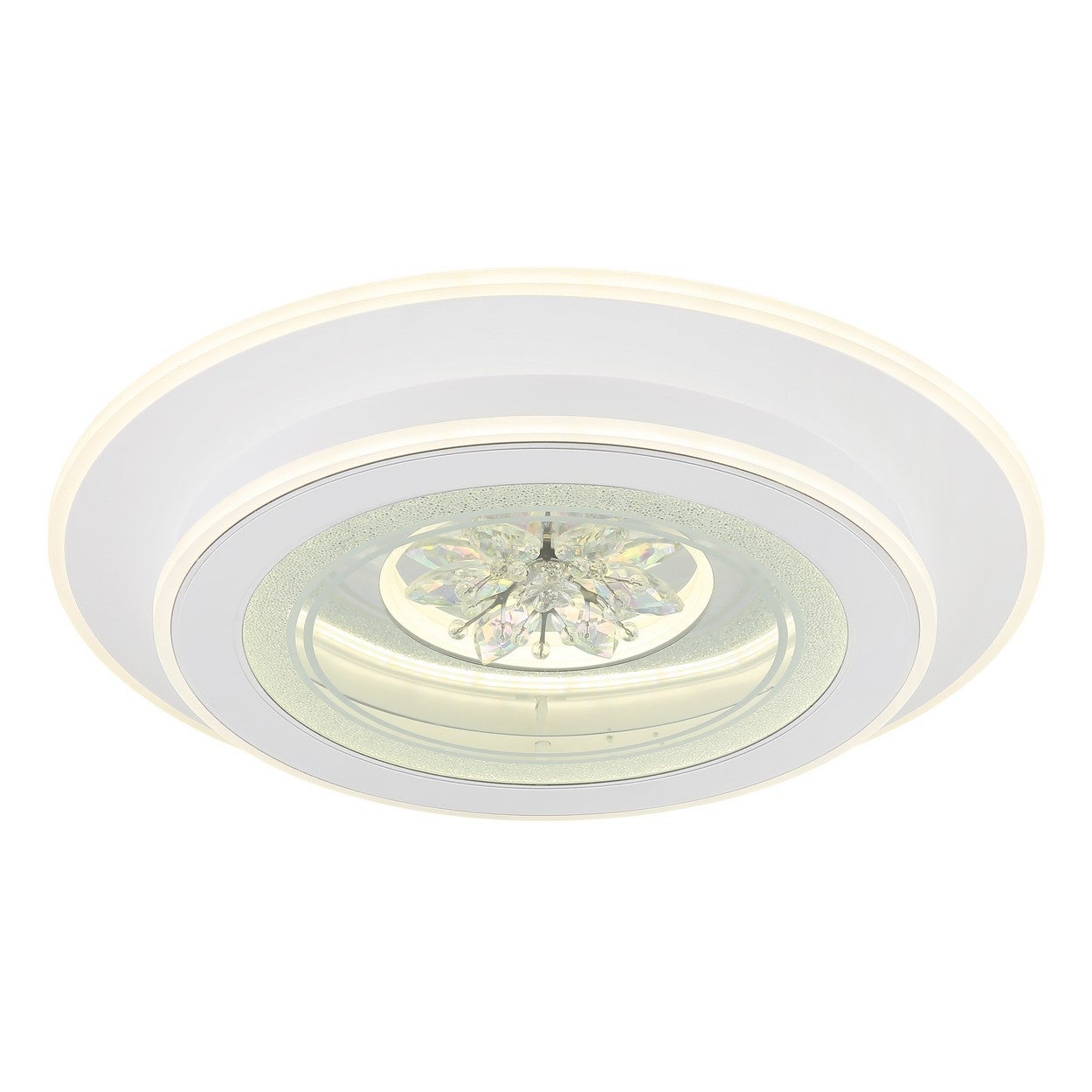 Półwpuszczana lampa sufitowa z wbudowaną diodą LED, białą diodą LED, ściemnialną w zakresie 2700-6500 K, pilotem i timerem
