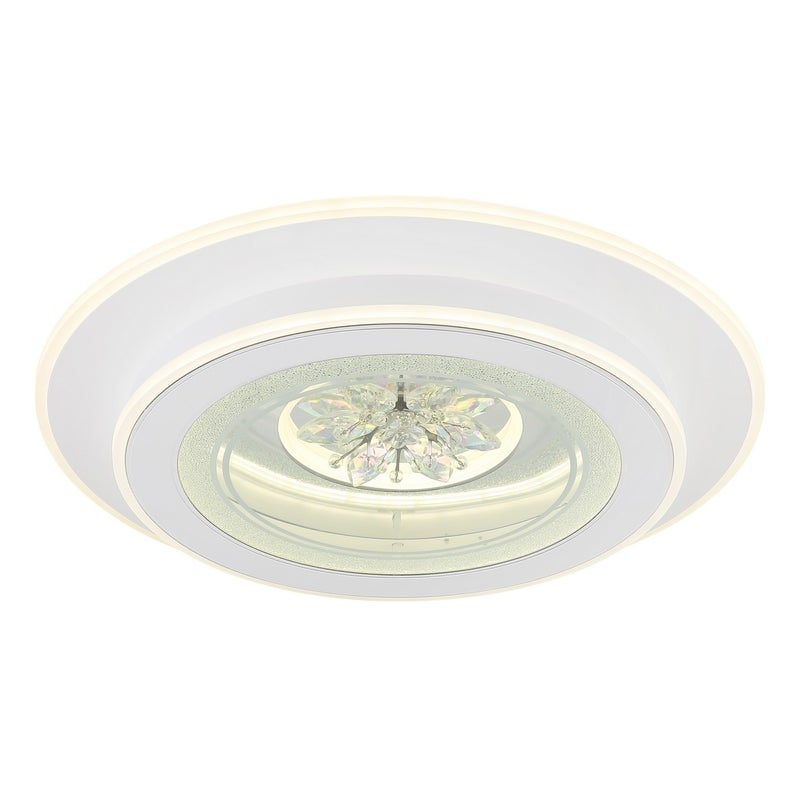 Półwpuszczana lampa sufitowa z wbudowaną diodą LED, białą diodą LED, ściemnialną w zakresie 2700-6500 K, pilotem i timerem