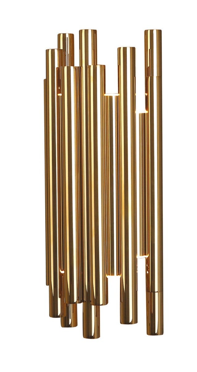 Kinkiet ścienny dekoracyjny złote tuby ORGANIC LED 8W W0187 Maxlight