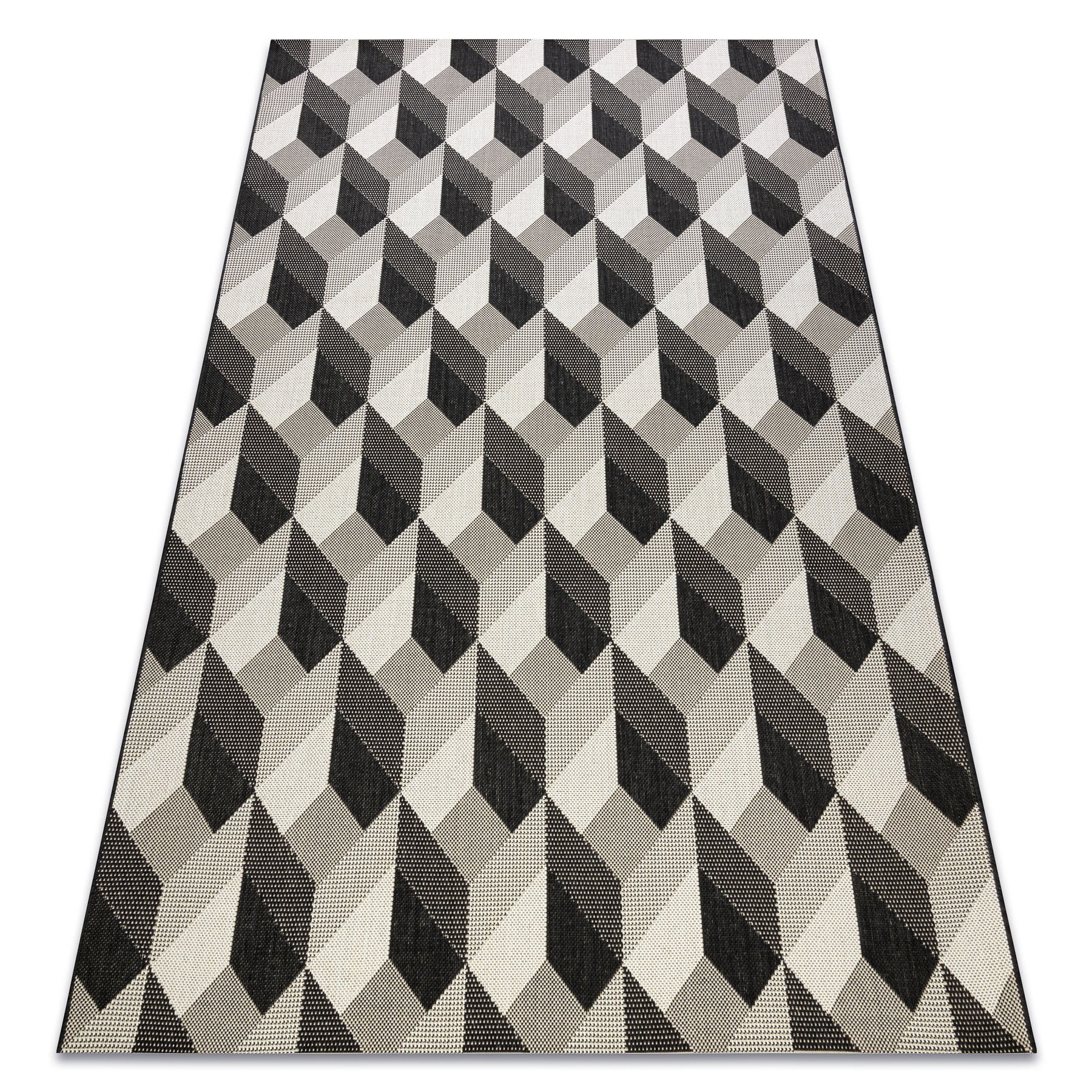 Dywan SZNURKOWY SIZAL FLAT 48624/690 KOSTKI 3D 120x170 cm