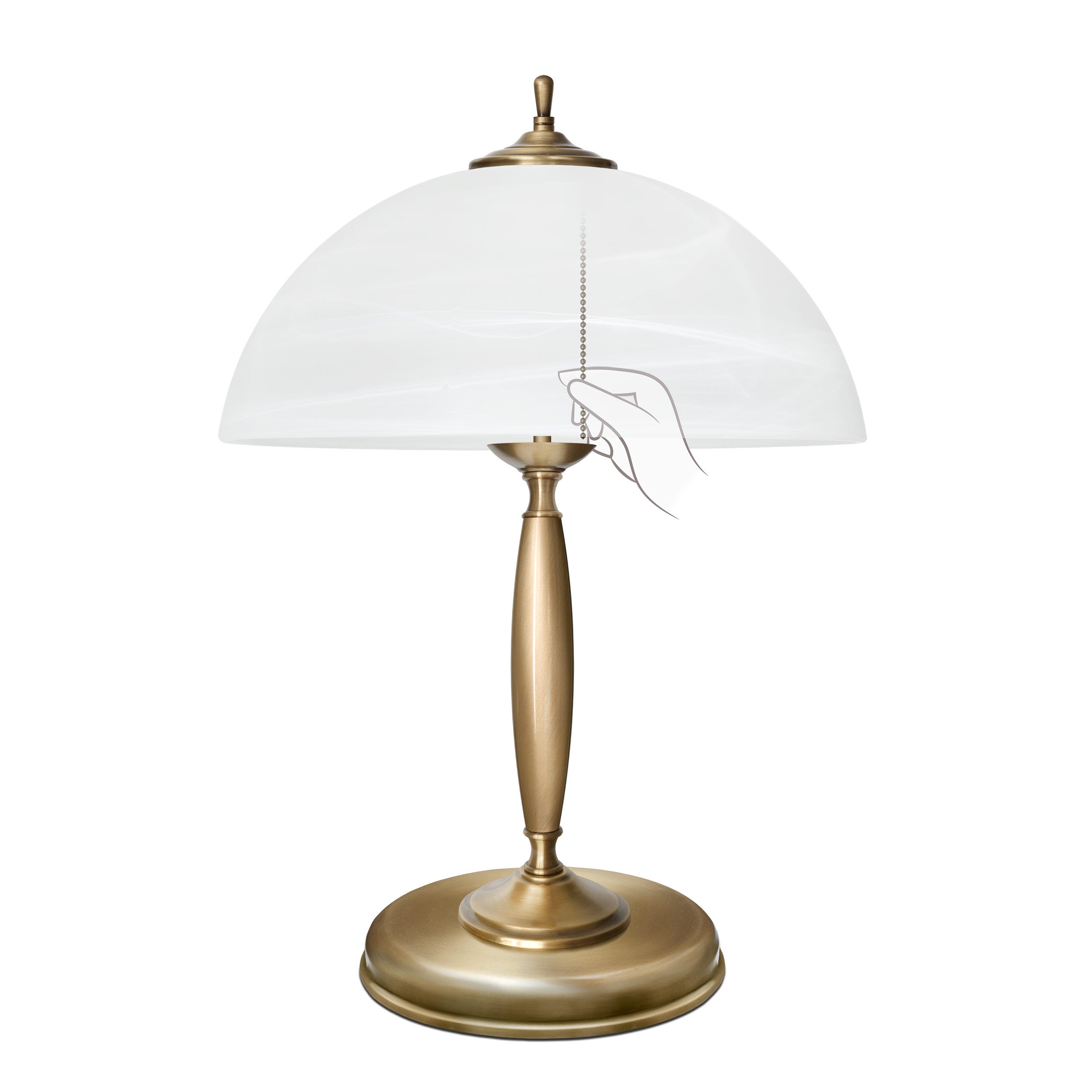Złota lampa stołowa z łańcuszkiem C-B2-L