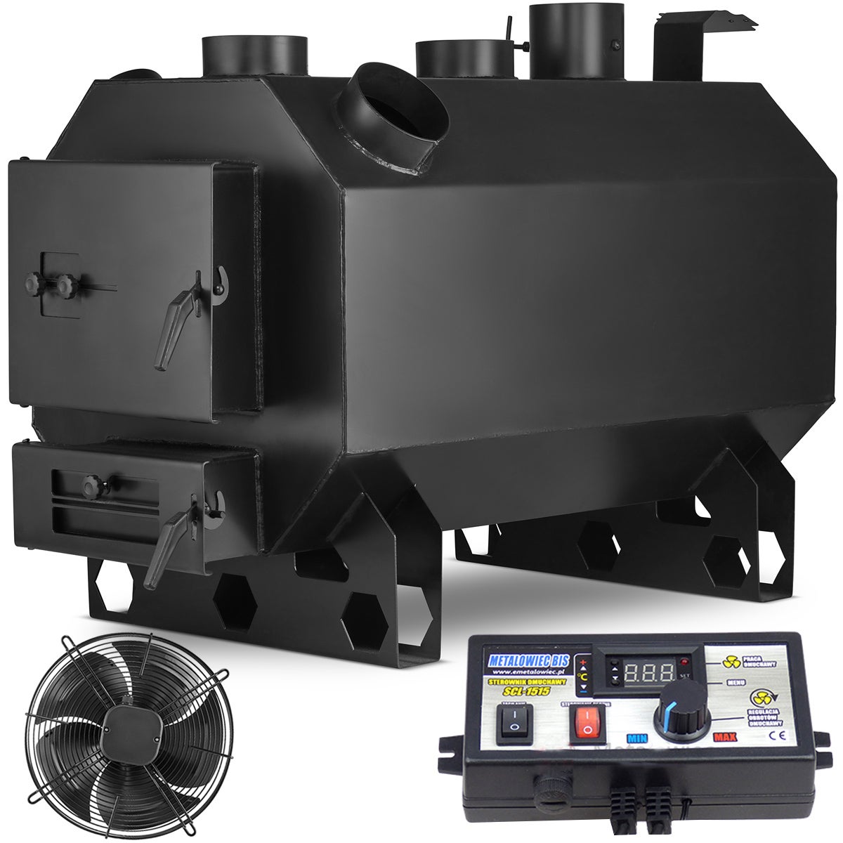 Piec nadmuchowy z nadmuchem grzewczy OKTAGON dmuchawa wentylator 35kW