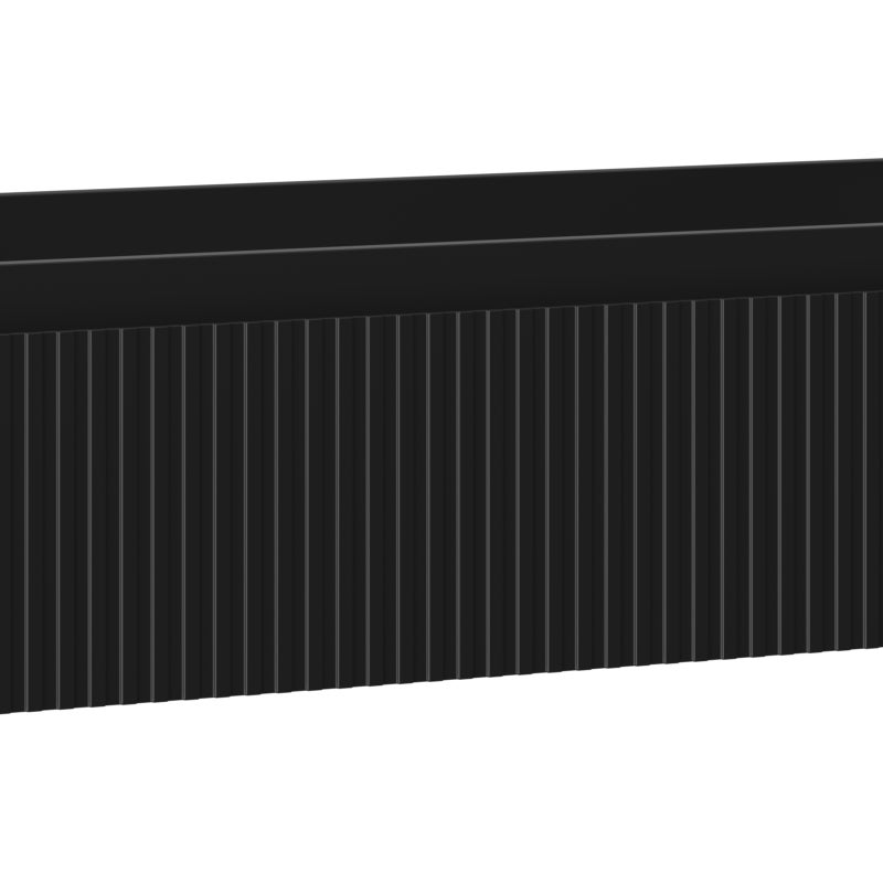 Mexen Rivel szafka łazienkowa podumywalkowa 100 cm, 1 szuflada, ryflowana , czarna mat - 91A20-10023-1-BF71