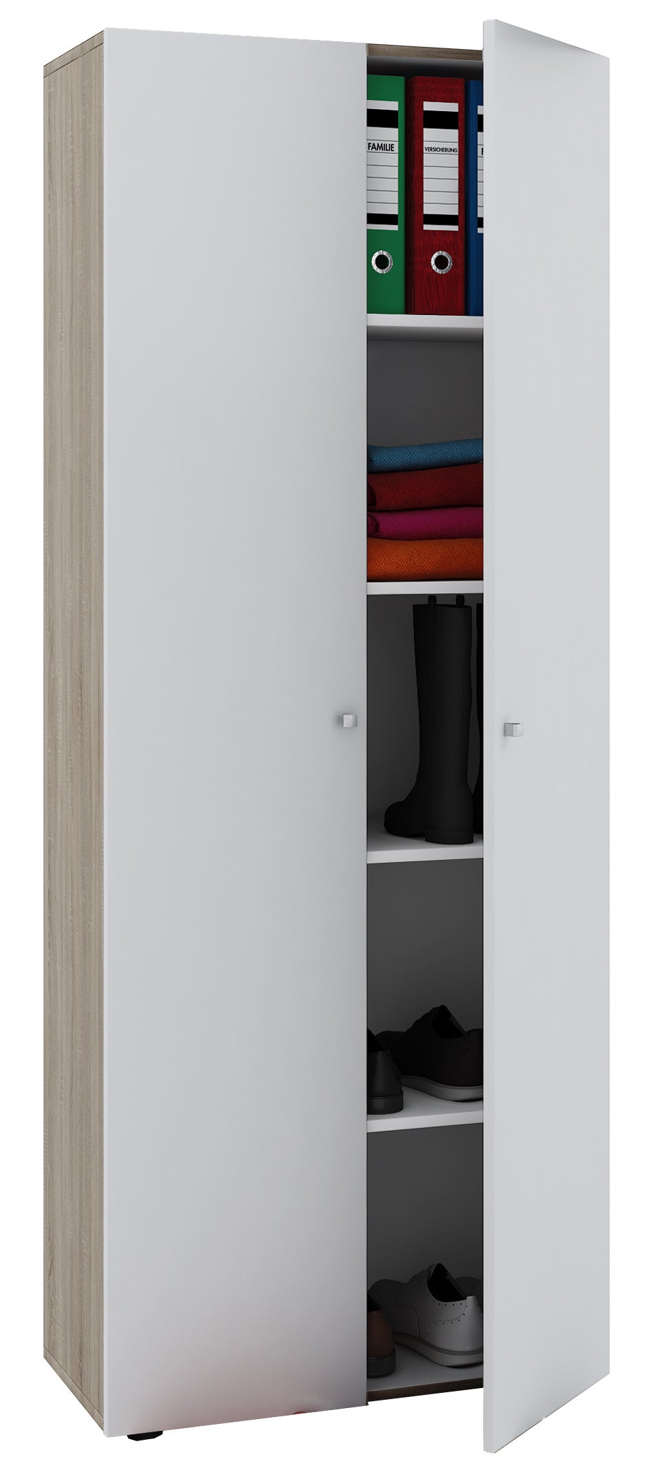 VCM Szafka biurowa Vandol Sonoma Oak / Biały B. 70 x H. 178 x T. 40 cm