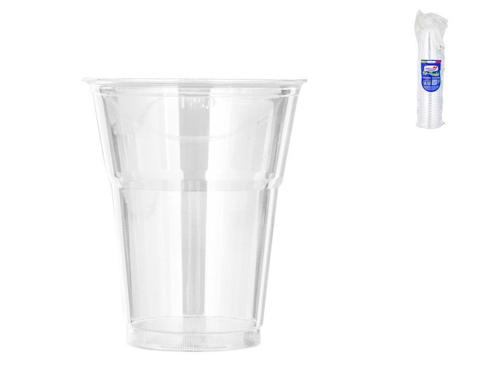 Opakowanie 25 przezroczystych plastikowych szklanek wielokrotnego użytku Cl25