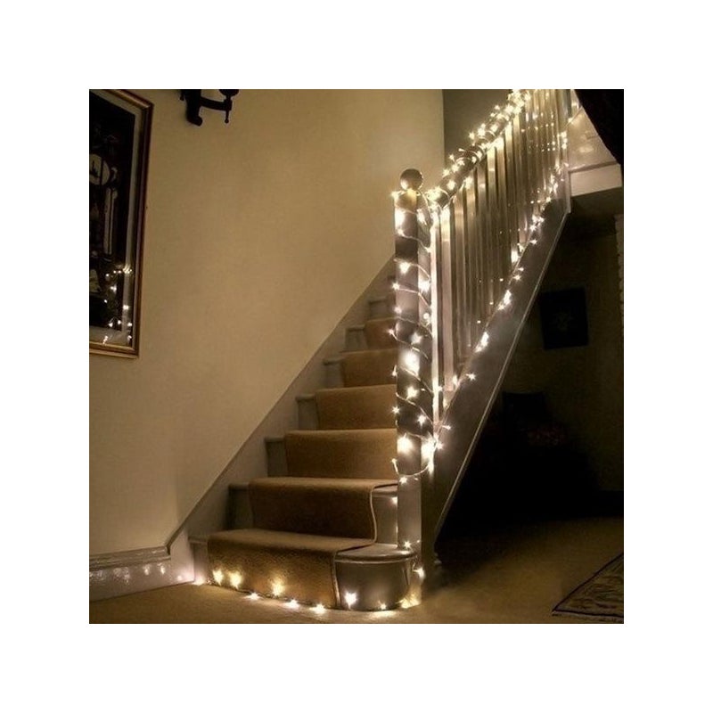 Uping Lampki Dekoracyjne 22m 200 LED, z Wtyczką EU, 8 Trybów Pracy, Dekoracja Domu Ogrodu na Przyjęcia (Ciepła Biel)