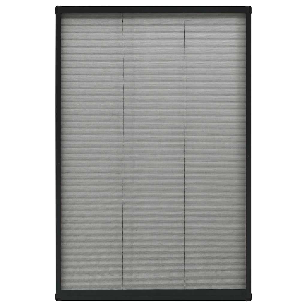 Moskitiera Okienna Plisowana Aluminiowa 80x160 cm Antracytowa