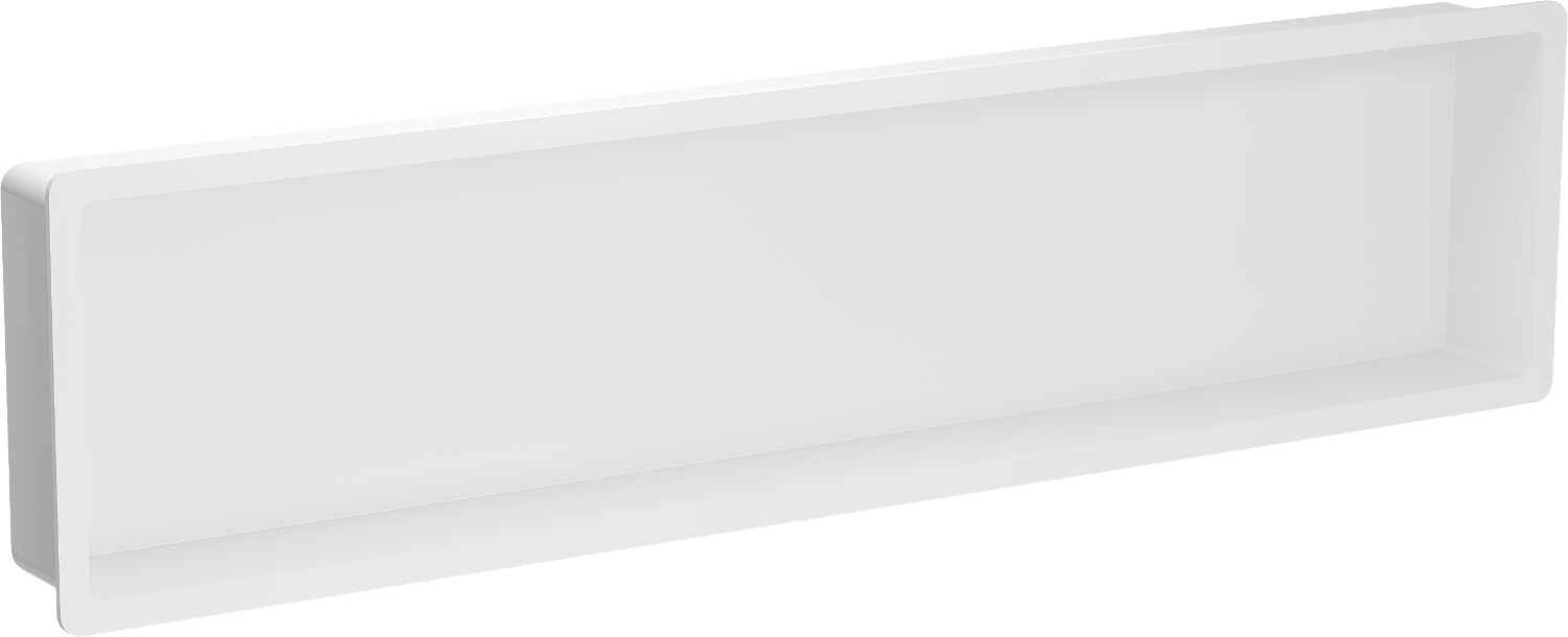 Mexen X-Wall-K półka wnękowa z konglomeratu 122,7 x 30,7 cm, biała - 1900123010