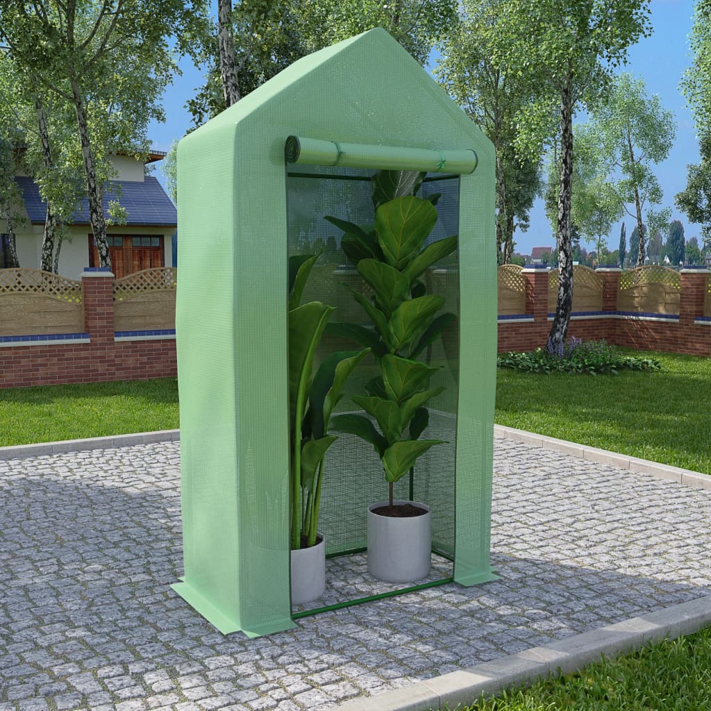 Szklarnia ogrodowa, stalowa konstrukcja, 0,5 m², 1x0,5x1,9 m vidaXL