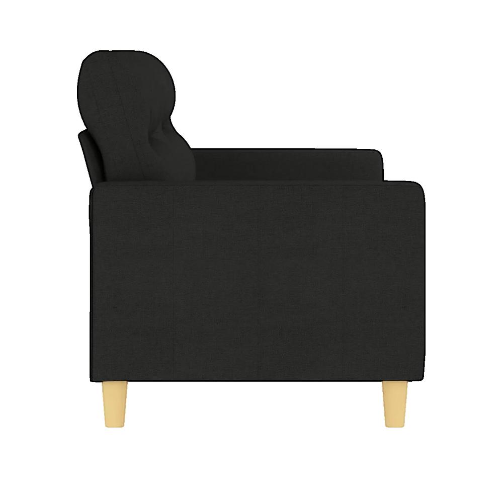 Sofa vidaxl 2-osobowy czarna tkanina komfortowa pianka