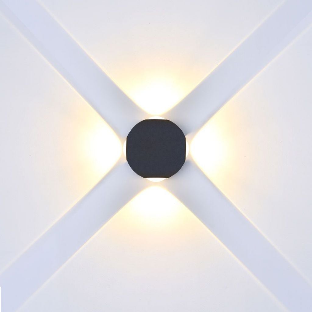 Kinkiet Ścienny V-TAC 4W LED Czarny Okrągły IP65 VT-834 ciepła 428lm