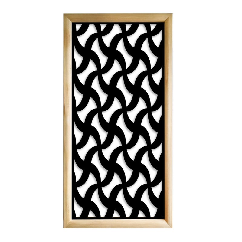 NINJA - Prostokątne moduły dekoracyjne z drewna i PVC - Rozmiar 47x94 cm - Grubość 47 mm - Kolor wewnętrzny CZARNY