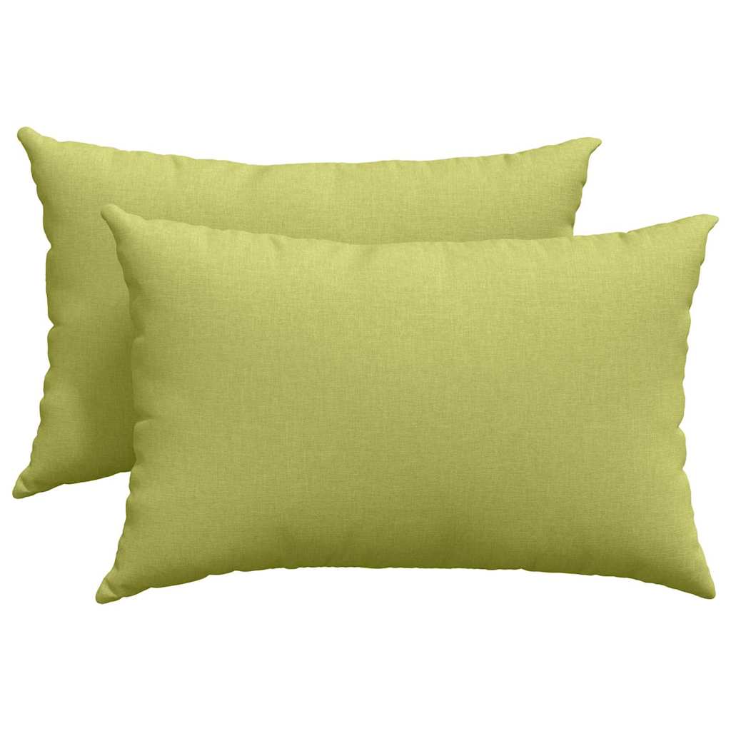 Poduszki na sofę 2 pcs tkanina Jasnozielony 60 x 40 cm
