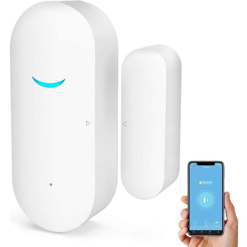 Czujniki drzwi i okien WiFi - inteligentny alarm - z powiadomieniem sterowanym przez aplikację - system alarmowy do domu (bateria nie jest dołączona)
