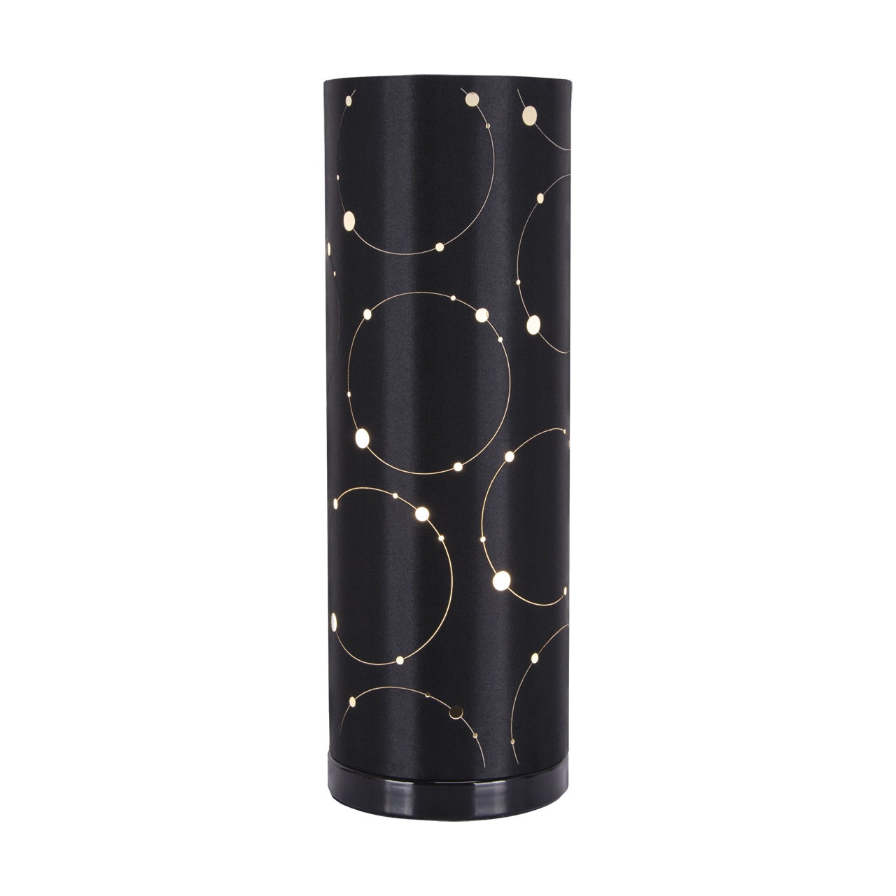 Lampa stołowa dekoracyjna czarna wzorzysta tuba 1xE14 40W LARYSA Struhm