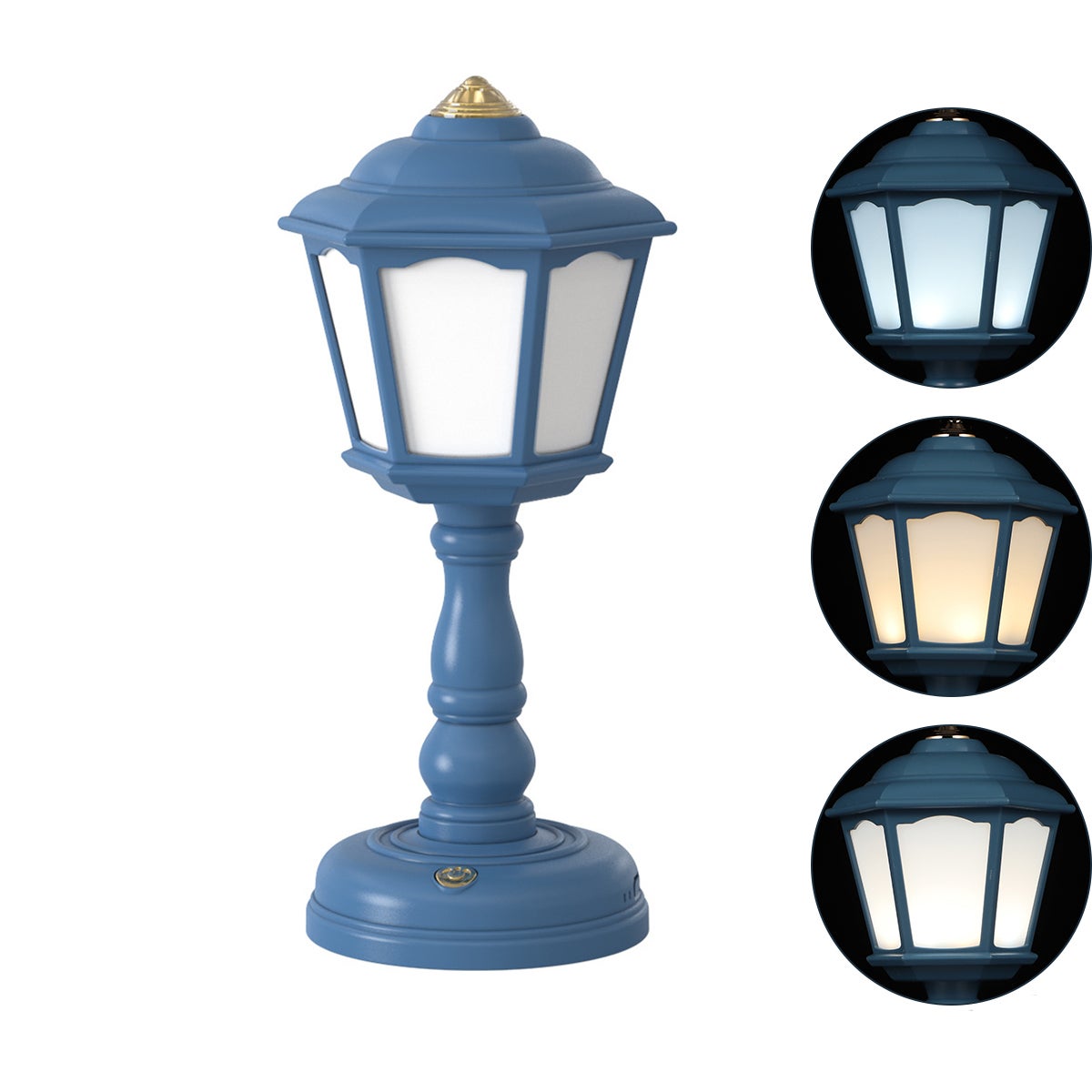 Lampa biurkowa, lampa biurkowa LEDD, lampa biurkowa ze ściemniaczem i portem ładowania USB, lampa chroniąca oczy (niebieska)
