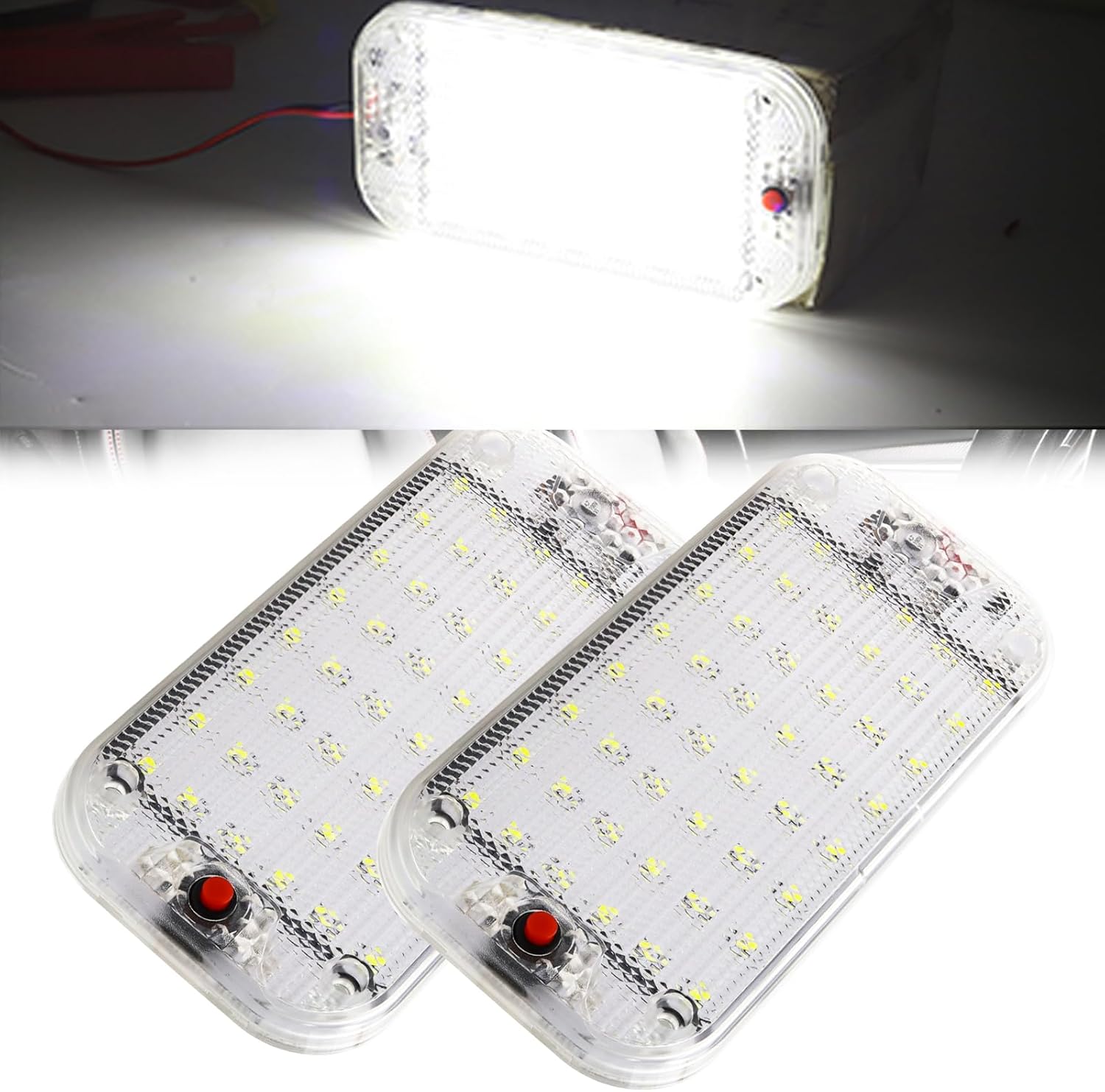 Oświetlenie LED, jasne oświetlenie ogólne do wnętrz 12-80V, - dostarczane ze śrubami i klejem z tyłu.