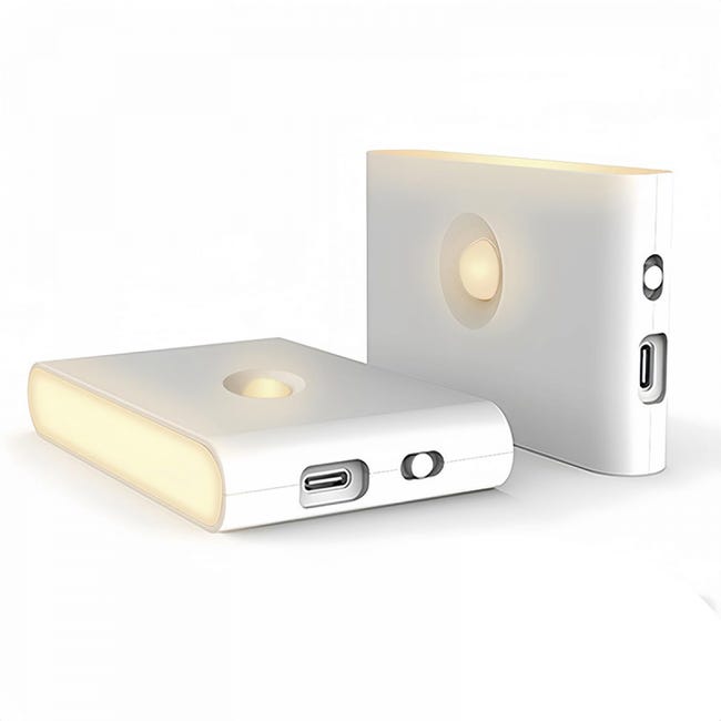 Lampka nocna LED z czujnikiem ruchu, oświetlenie szafki LED, lampa z czujnikiem ruchu ładowana przez USB, konstrukcja magnetyczna