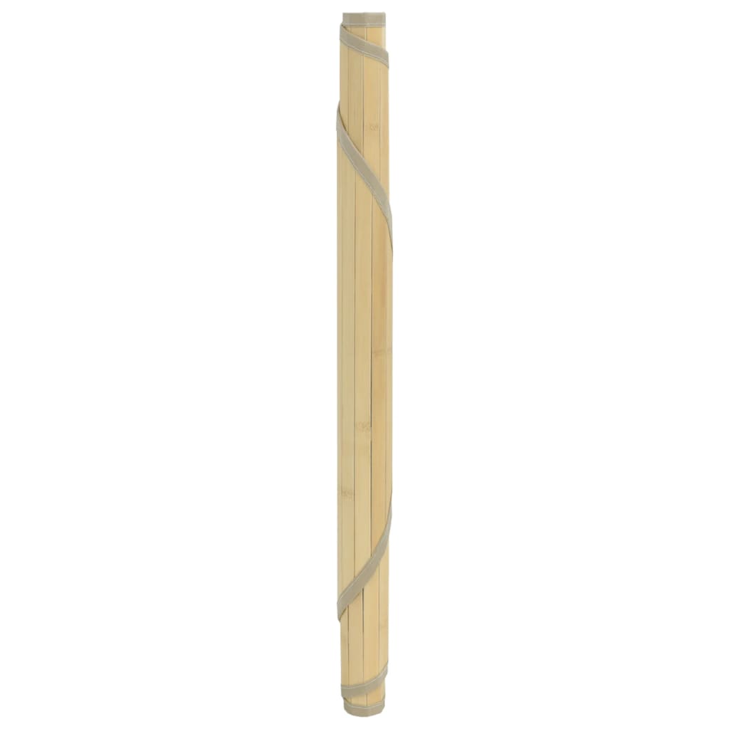 Dywan okrągły, jasny naturalny, 80 cm, bambusowy