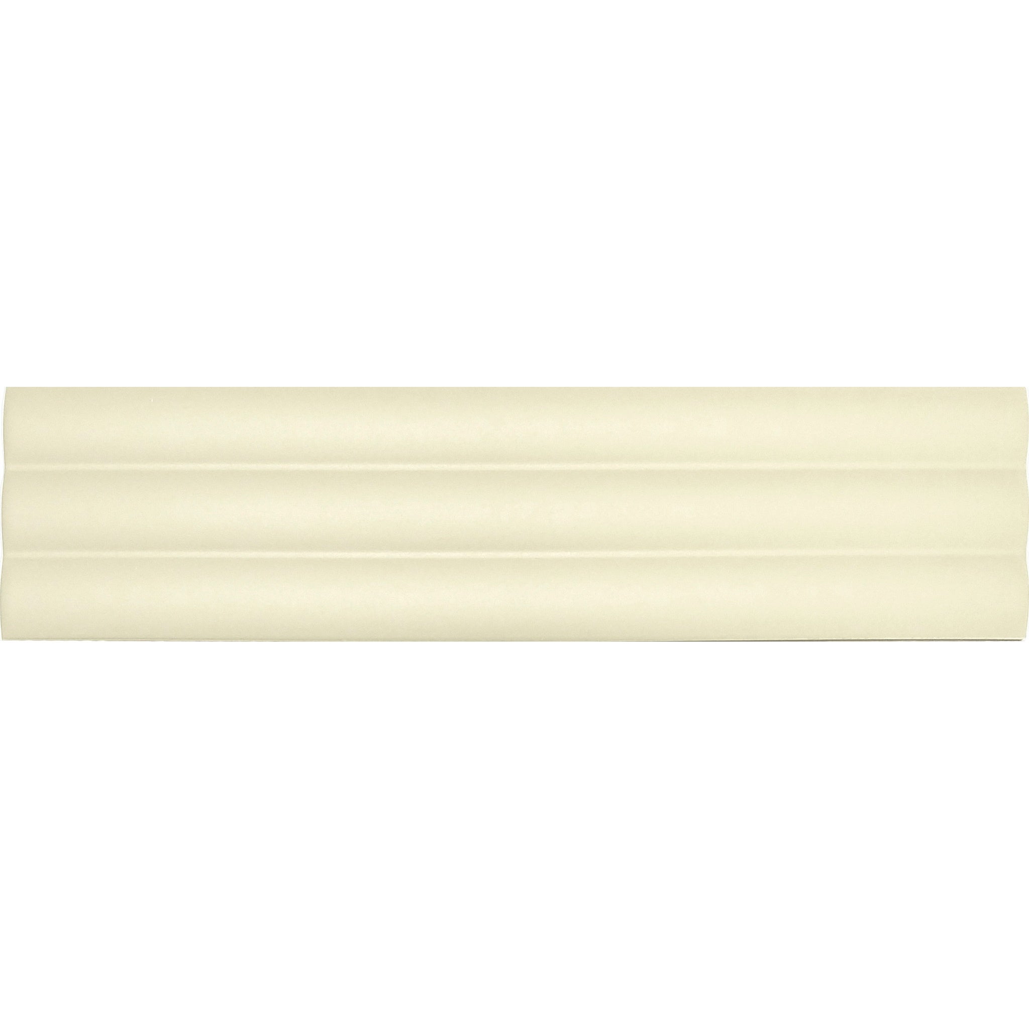 Matowa płytka ścienna z reliefem, beżowa, Acanto 10x40 cm Reeded Bone