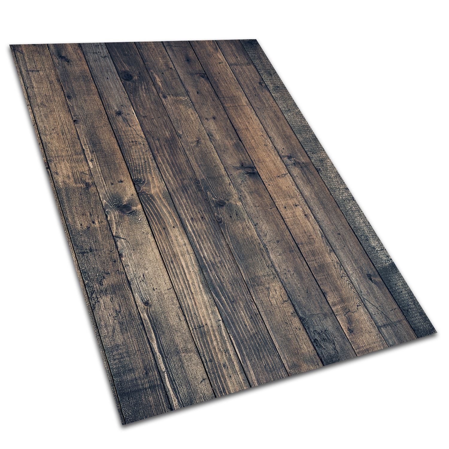 Dywan winylowy ciemne deski styl rustykalny mata winylowa do kuchni dekoracyjna 100x50 cm – Tulup