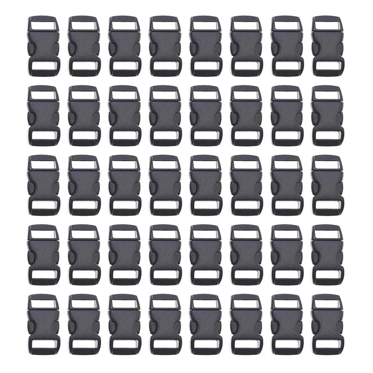40 sztuk 10 mm plastikowe klamry z bocznym zapięciem, czarna klamra zatrzaskowa, zamienne klamry do toreb, obroży dla psa, akcesoriów do plecaków