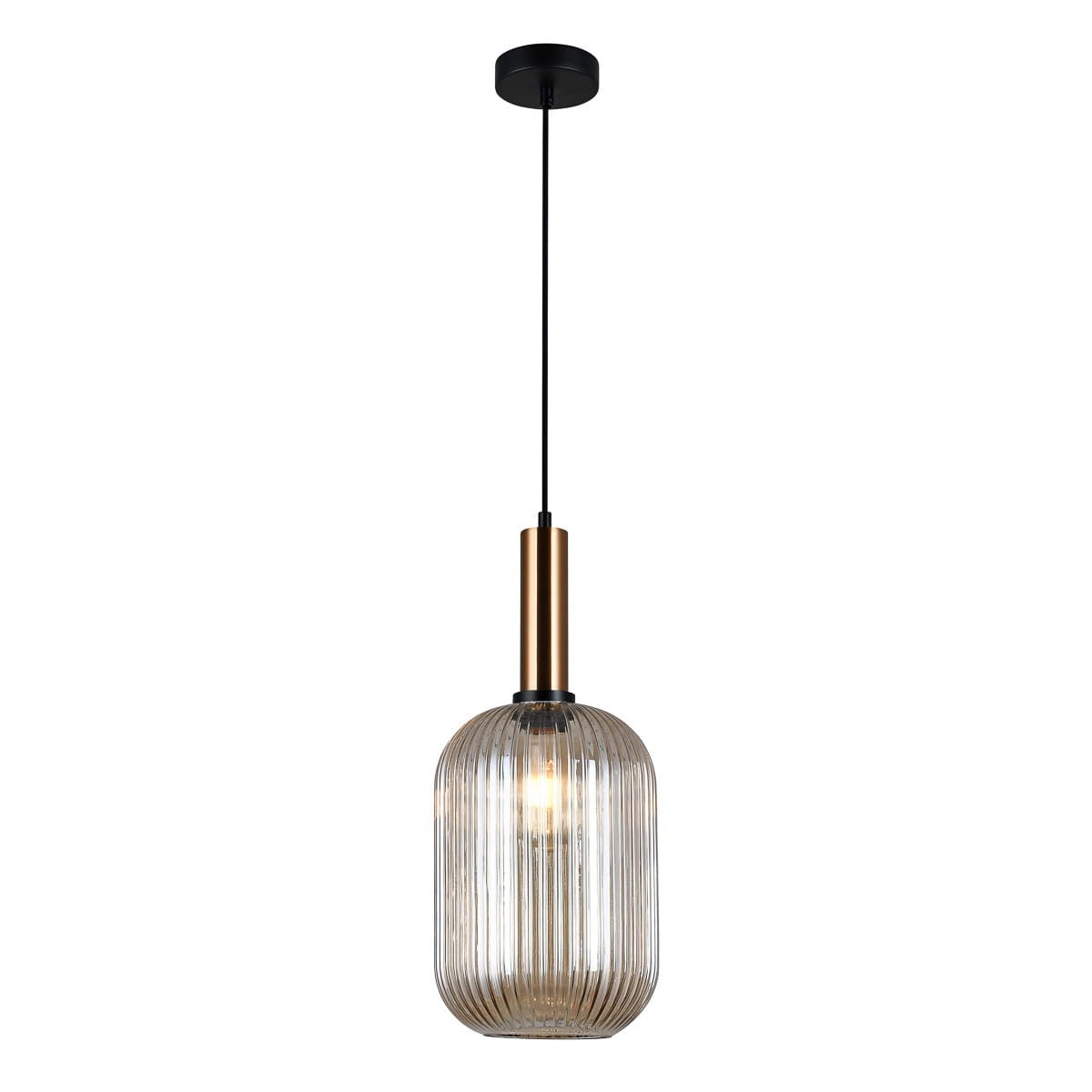 Lampa wisząca Antiola czarno-mosiężny 1 x E27 x 40W wym:112x20x30cm Italux