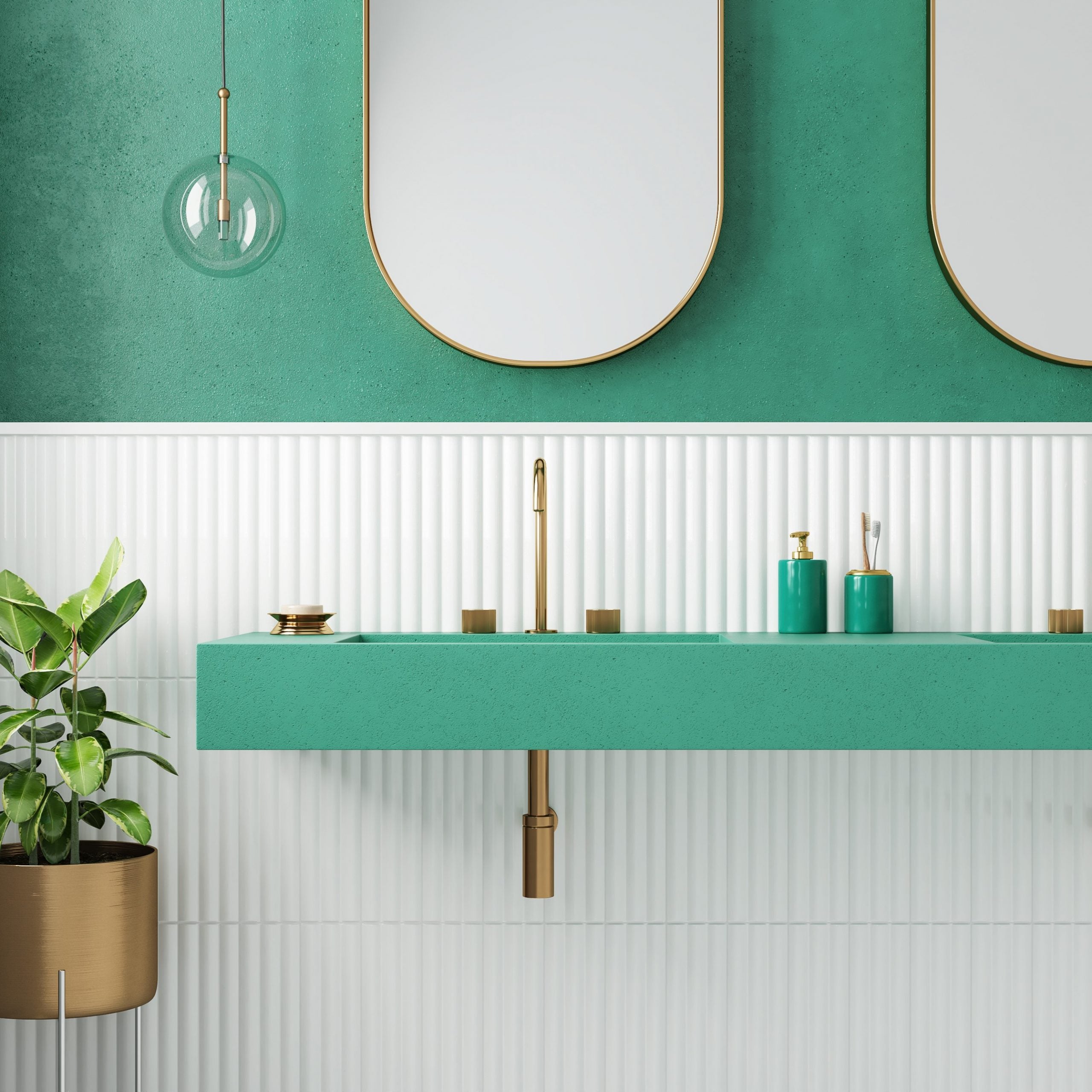 Matowa płytka ścienna z reliefem, biała, Acanto 10x40 cm Reeded White