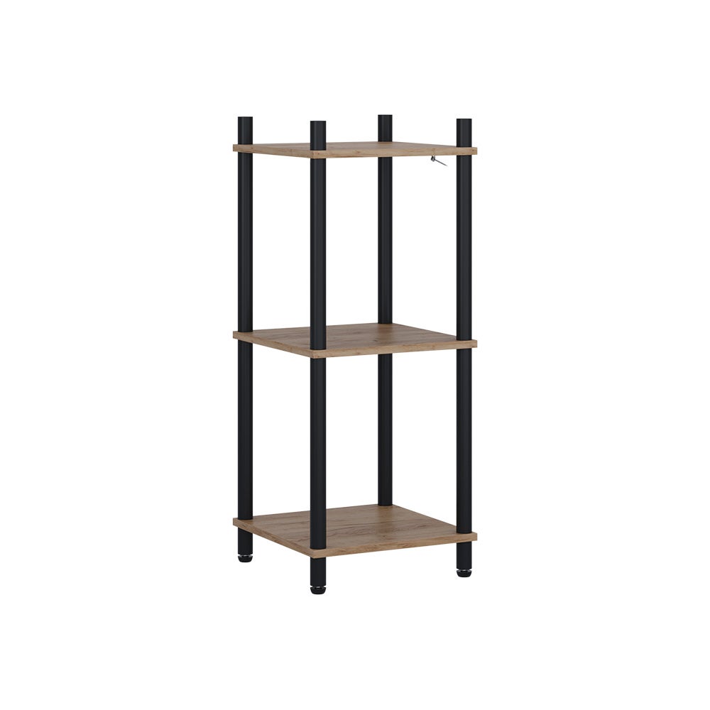 Vicco Półka narożna Bivio, Złoty dąb power/antracyt, 30 x 72 cm 3 półki