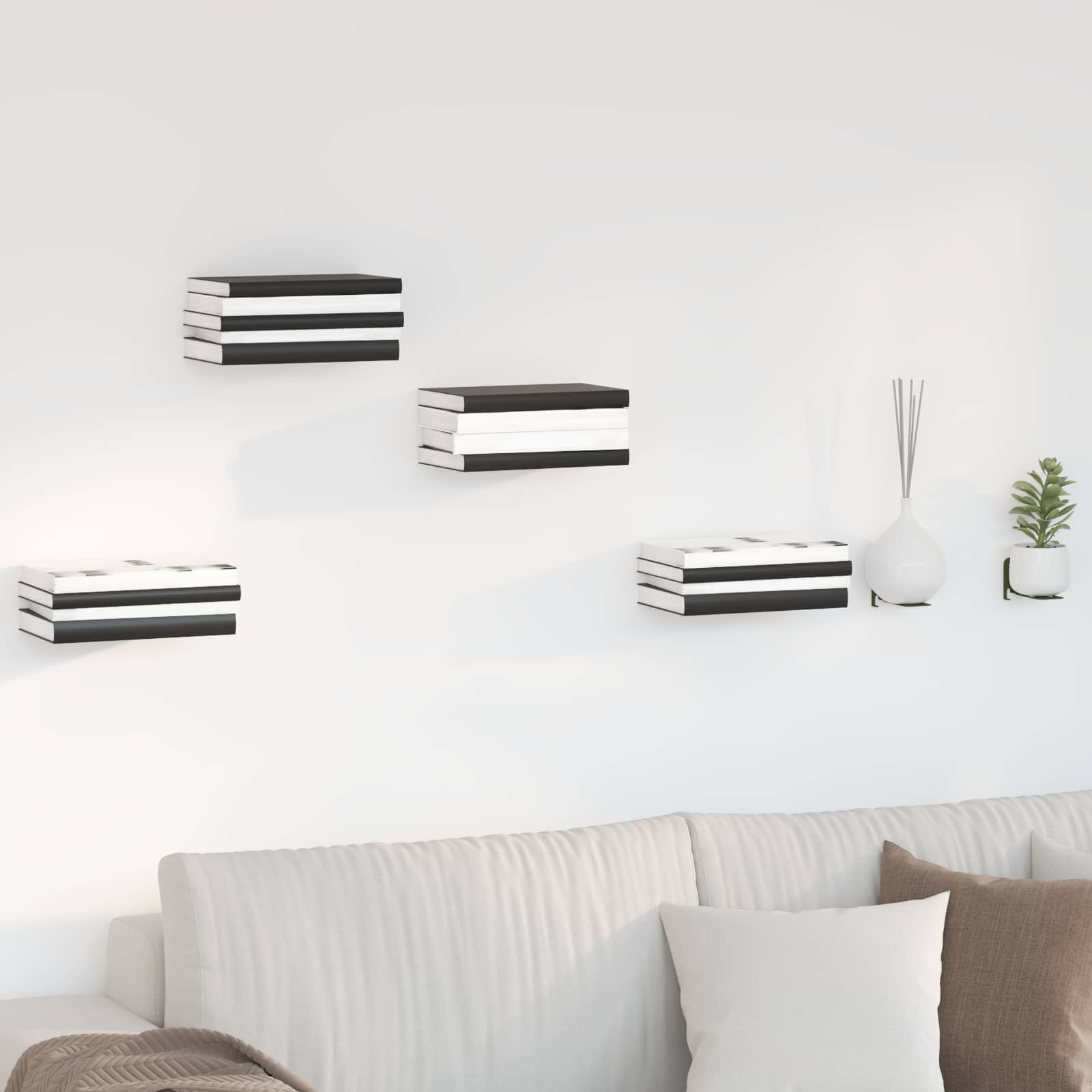 Półka wisząca z półką 24 pcs Zielony oliwkowy 6 x 10,8 x 6,6 cm vidaXL