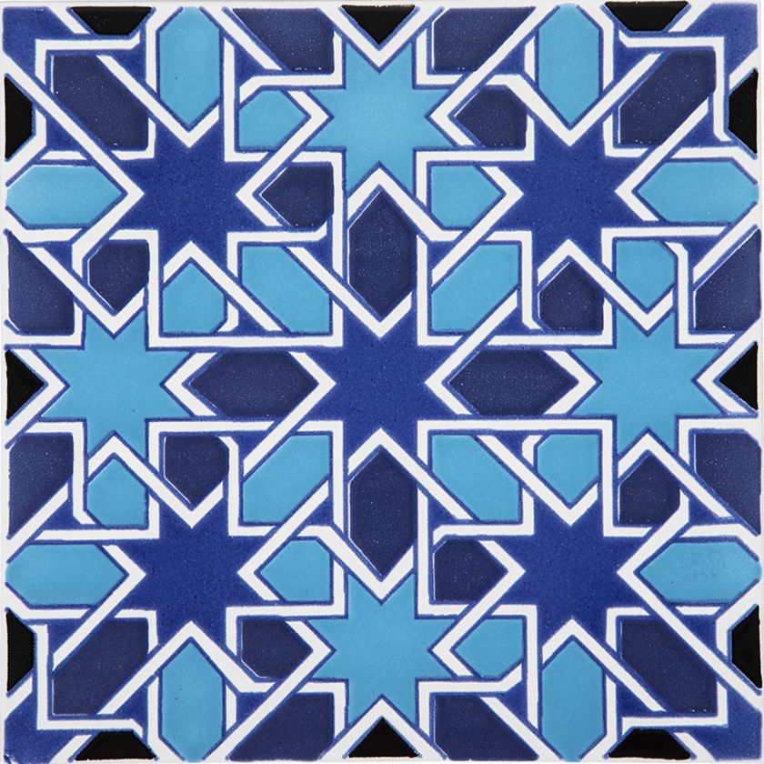 Cerames – marokańskie płytki ceramiczne 20×20 cm "Casablanca" – opakowanie 12 szt. (0,48 m²) – orientalne motywy.