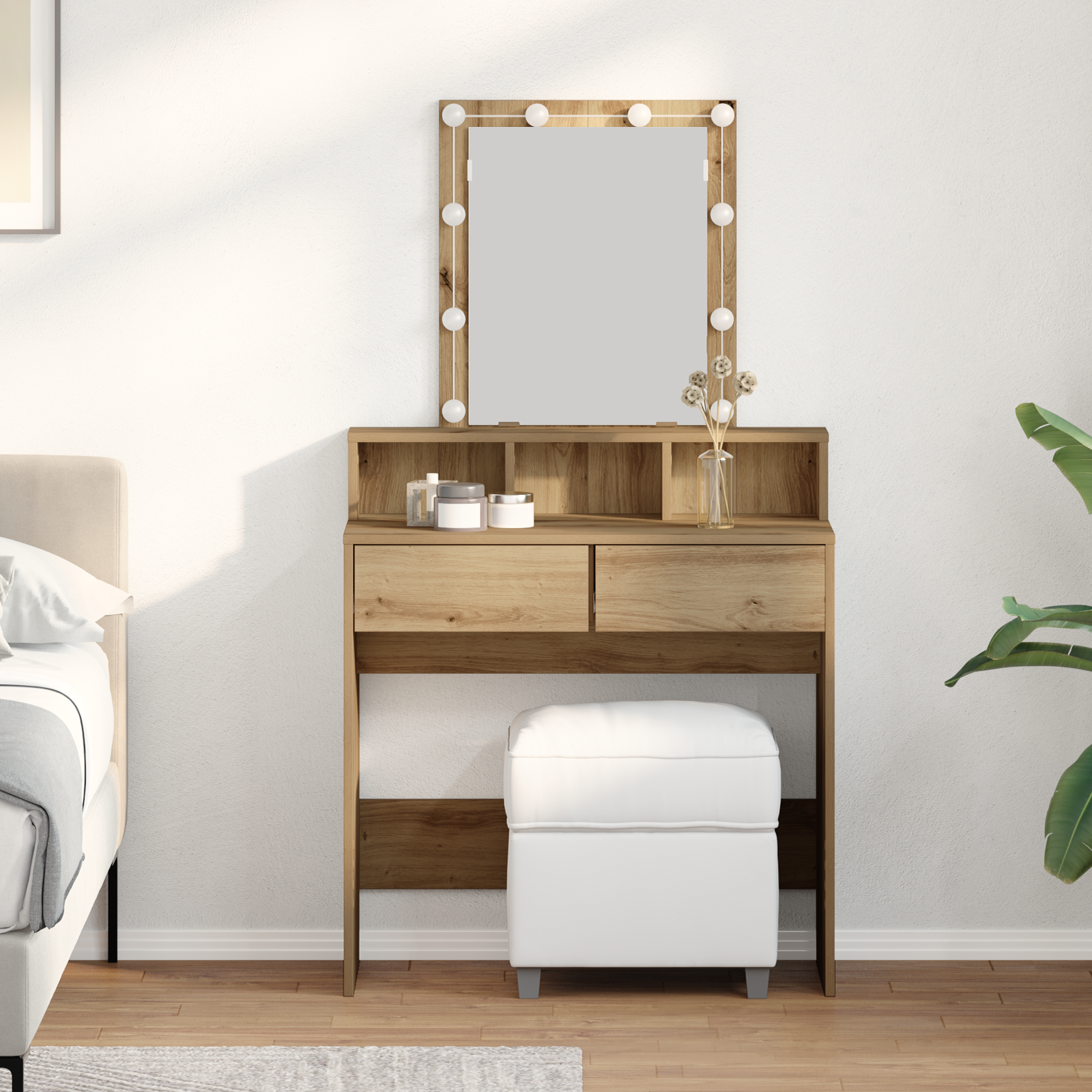 vidaXL Toaletka dąb artisan 80 x 41 x 144.5 cm Materiał drewnopochodny