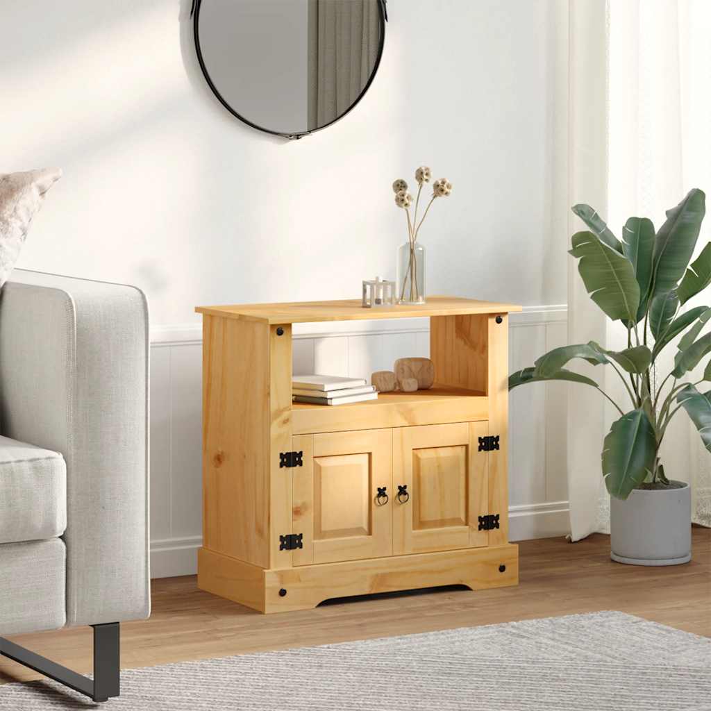Stojak na telewizor VidaXL z drewna sosnowego 80x43x78 cm brązowy