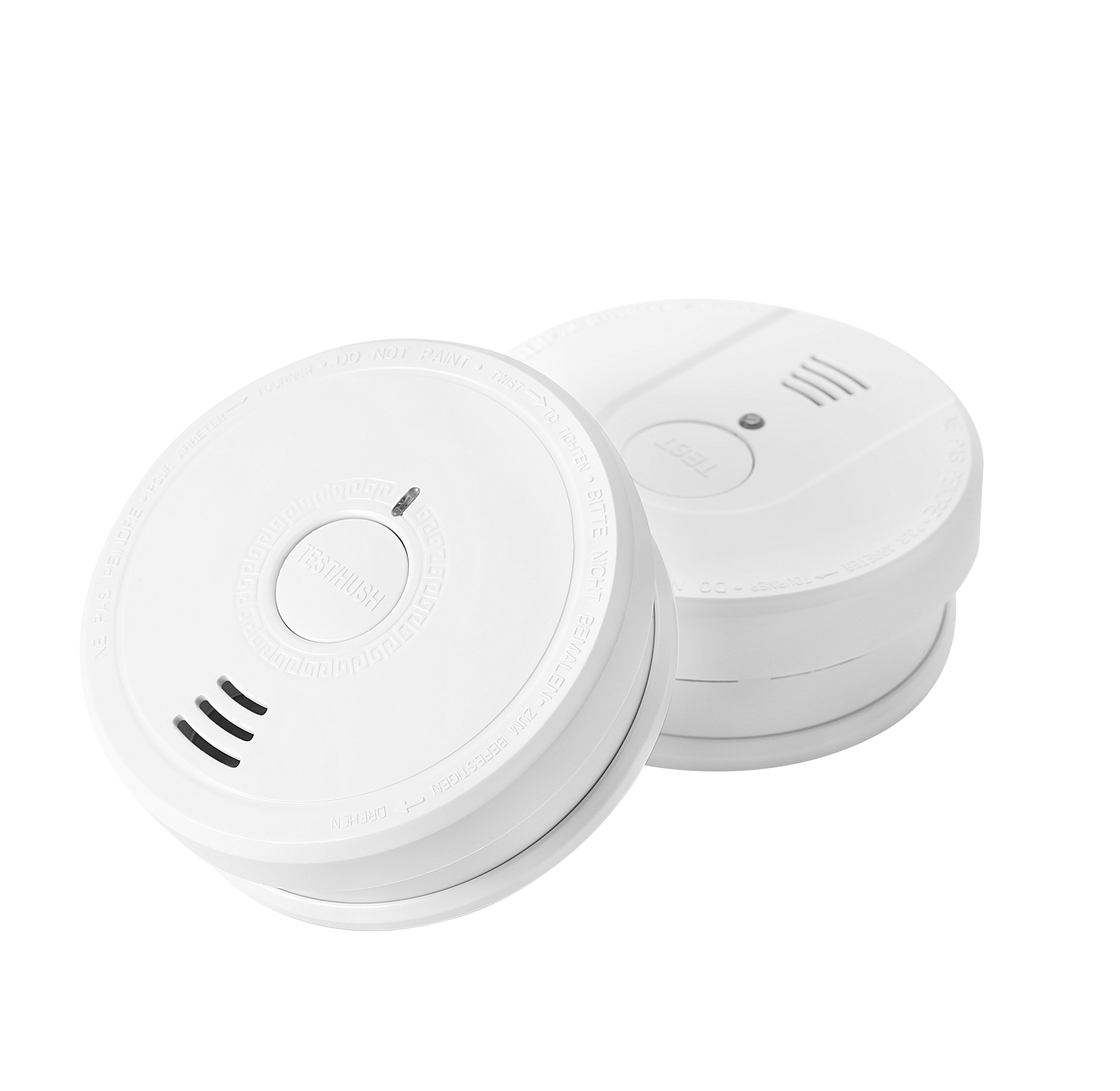 Niezależna czujka dymu, alarm przeciwpożarowy, czujka dymu, biała, 100 × 37,5 mm