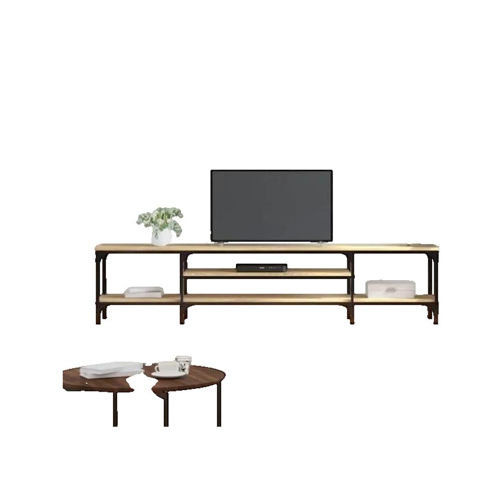 Meble TV vidaxl Sonoma Dąb Sklejka Żelazo 201x35x45 cm