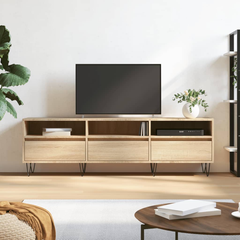 Stolik TV VidaXL tv bench 150 cm z inżynieryjnego drewna, kolor brązowy