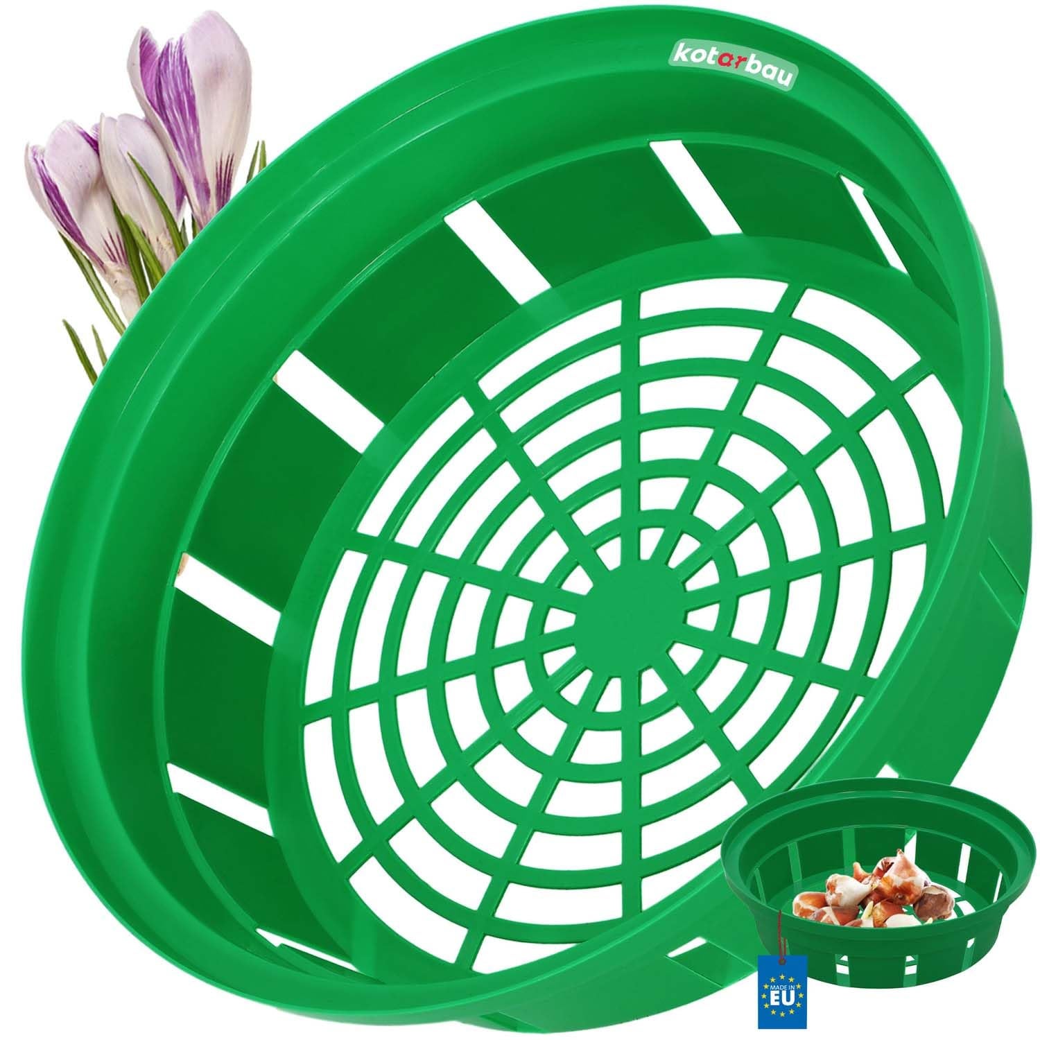 Koszyk do Sadzenia Cebulek - ⌀ 260 mm - Kosz do Uprawy Roślin Cebulowych - Koszyczek do Tulipanów KOTARBAU