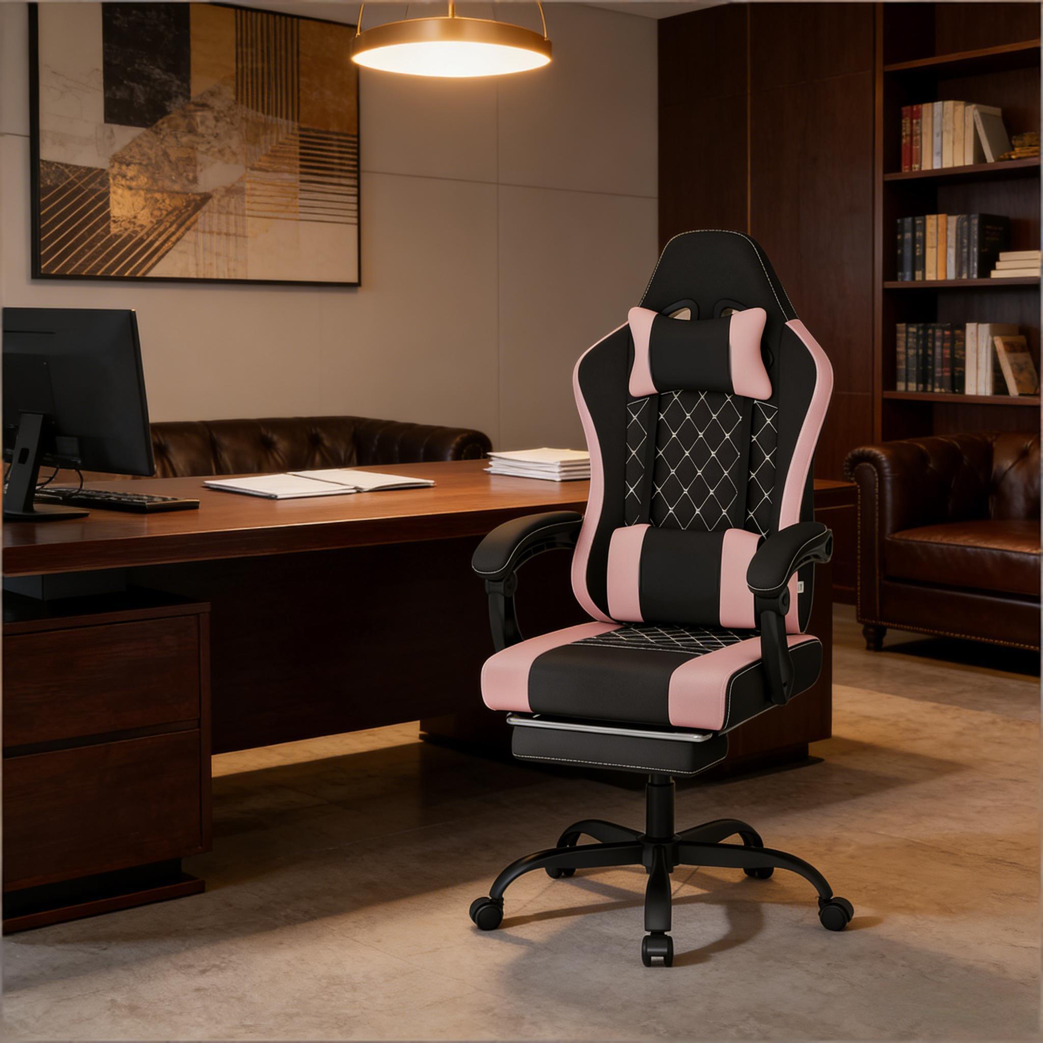 Fotel do gier z miękkim masażem, ergonomiczne krzesło do pracy na komputerze, obrotowe krzesło biurowe (tylko krzesło biurowe)