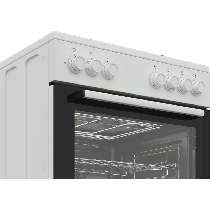 Kuchenka gazowa Beko fbe62120swd 4 palniki, piekarnik elektryczny 72l
