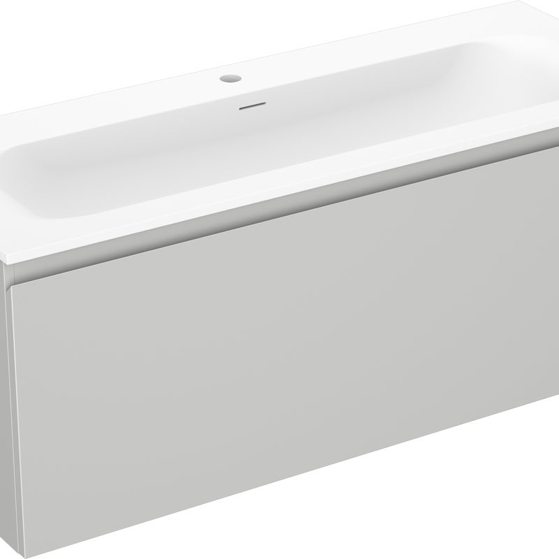 Mexen Orio szafka łazienkowa 120 cm z umywalką Vela, 1 szuflada, szara mat/biała mat - 91A10-12047-1-BF62-W23M01