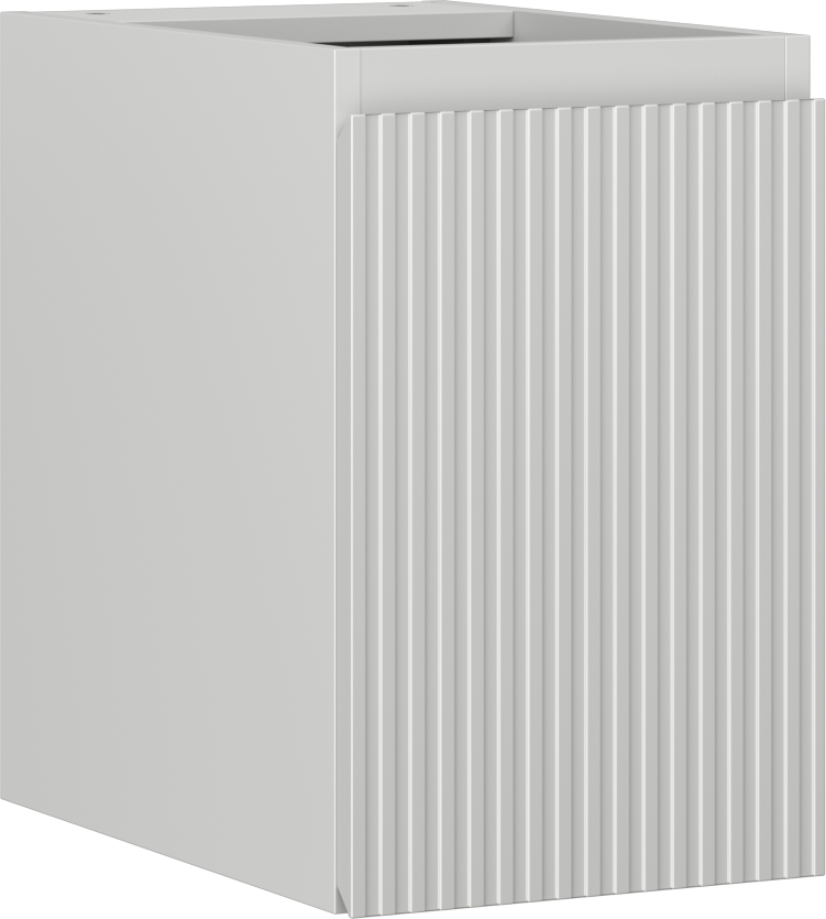 Mexen Rivel szafka łazienkowa podumywalkowa 30 cm, 1 drzwi, ryflowana, szara mat - 91A21-03047-1-BF62