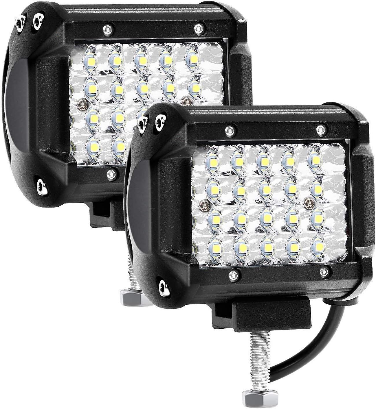 12 V 144 W 4-calowa lampa robocza LED – wodoodporna IP67 – 10 500 lumenów – odlew aluminiowy – soczewka Lexan odporna na stłuczenie – do pojazdów tere