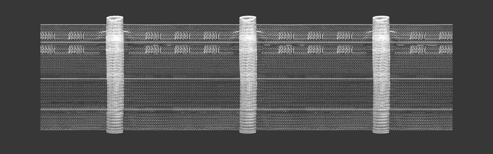 Taśma Marszcząca ZAKŁADKA PLASTIKOWY 7,5 CM 1:1,5