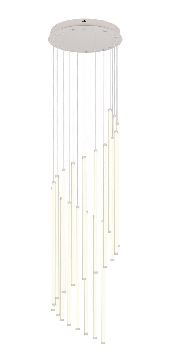 Lampa wisząca LED BAXTER 70W Odcienie bieli 1306lm metal szara wym:220x37x37cm IP20 Trio