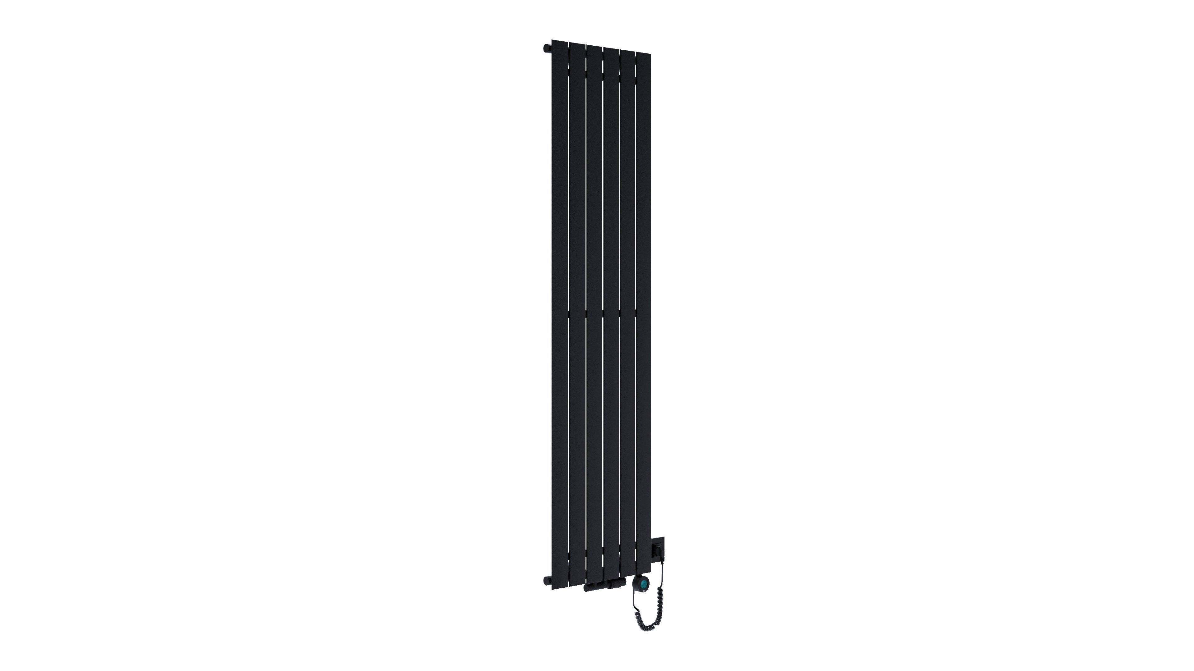 Grzejnik dekoracyjny Solis 180x44,5 cm Czarny mat 600W Roz 5 cm 10 Bar LUXRAD
