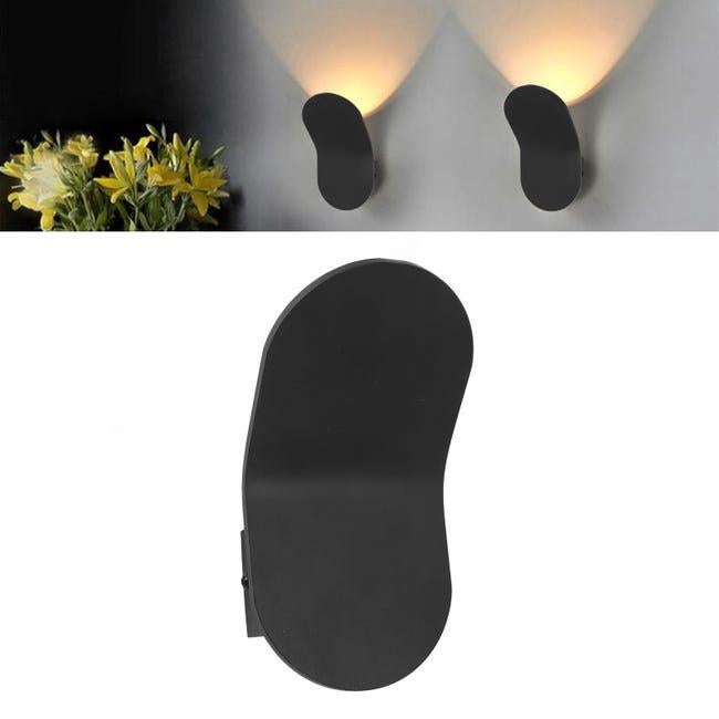Nowoczesna, przewodowa, skierowana do góry lampa ścienna LED 3000K z zakrzywionym metalowym panelem do salonu i przedpokoju (SKU produktu: 94421112 |
