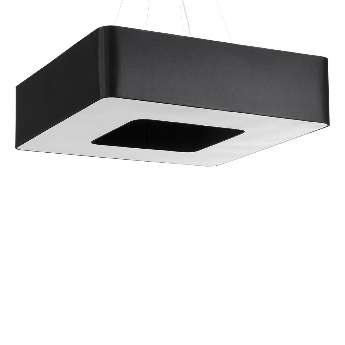 Lampa wisząca klosz kwadratowy czarny 80 x 22 cm URANO 8xE27 15W SL.0828 Sollux Lighting