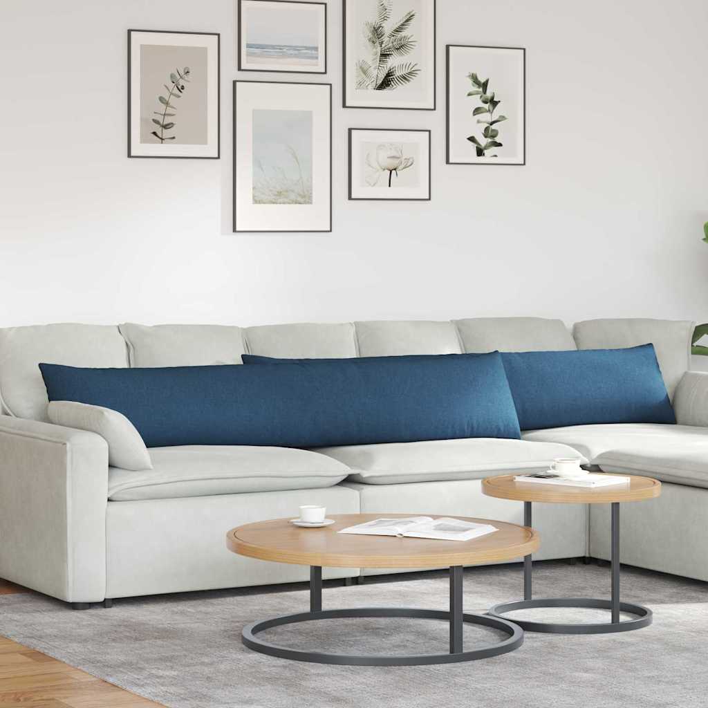Poduszki na sofę 2 pcs Niebieski 200 x 40 cm tkanina vidaXL